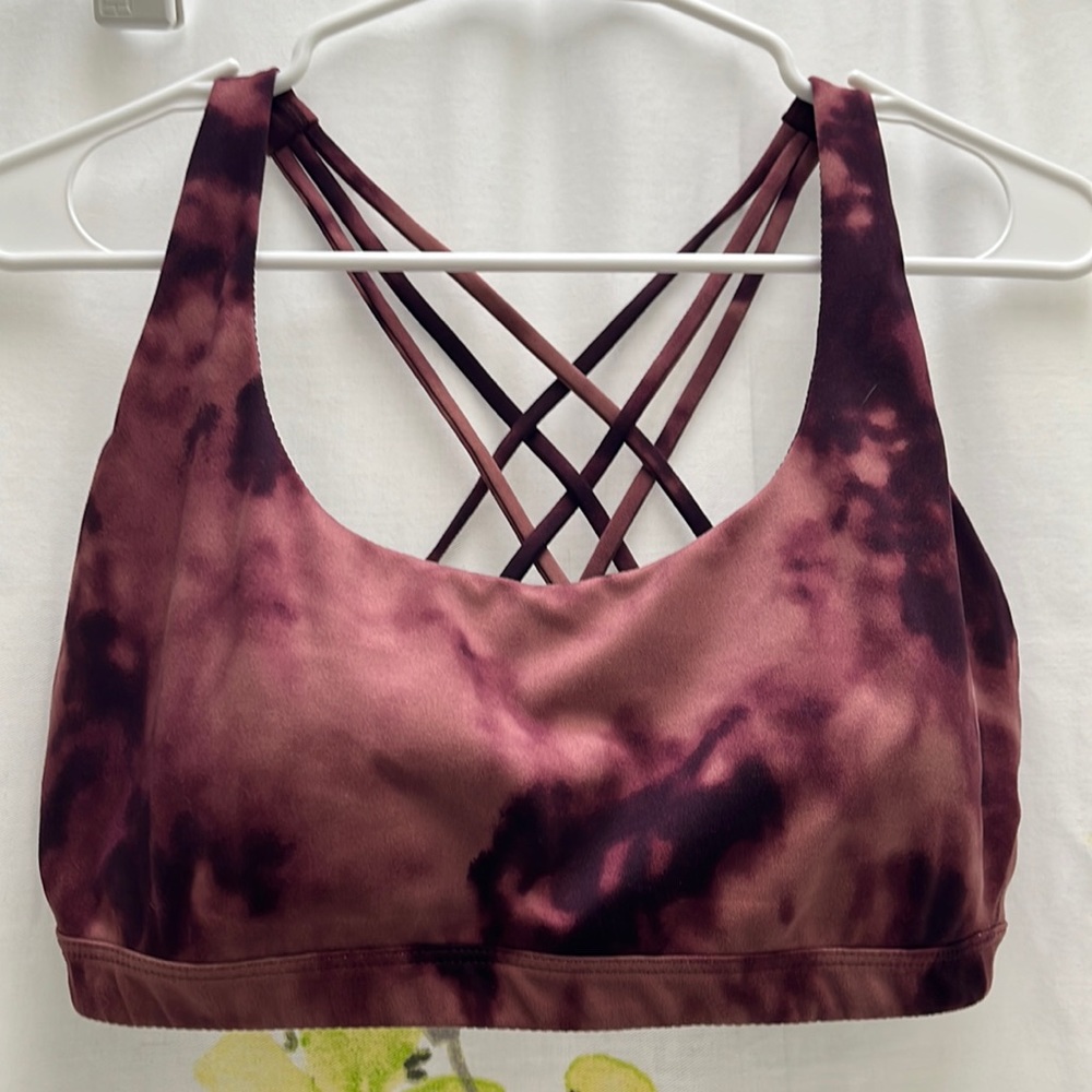 Maroon tie died Victoria’s Secret sports bra, XL